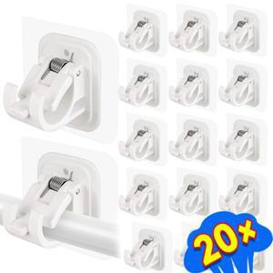 조정 가능 커튼 커튼 막대 클립 SelfAdhesive 클램프 후크 홀더 벽 브래킷 NailFree 걸이보관