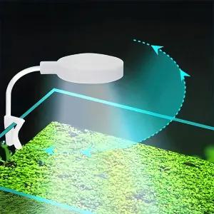 어항 조명에 어댑터 LED 클립이 있는 수족관 소형 스펙트럼 USB 360 회전