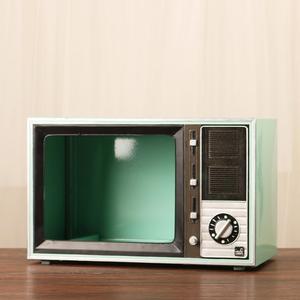 레트로 흑백 TV 어항 모형 쇼윈도 소품