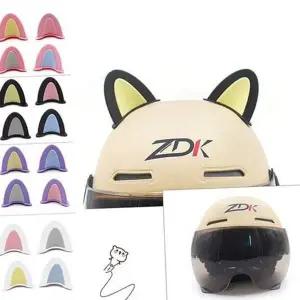 포인트 오토바이 헬멧 장식 악세사리 헬멧 고양이 귀 세트 바이크