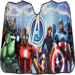 플라스틱컬러 003695R01 마블 어벤져스 어코디언 스타일의 자동차 트럭 SUV 전면 윈드실드 선쉐이드