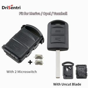 2버튼 자동차 키 원격 제어 하우징 교체 쉘 AGILA / MERIVA Opel 호환 ASTRA 마이크로 스위치 포함