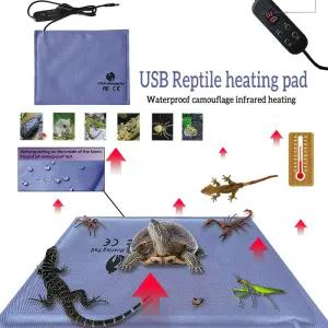 USB 듀얼 사용 파충류 히트 매트 스마트 온도 조절 용품 방수 히팅 패드 도마뱀 뱀용