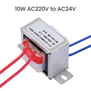 EI 다리미 코어 50Hz 단일 전압 2 라인 전력 변압기 AC 220V-AC 24V 출력 10W