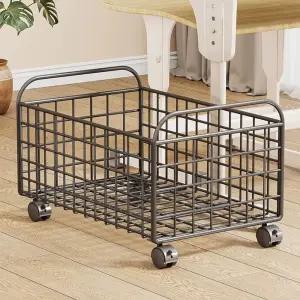 책가방 바구니 책 잡동사니 정리 보관 데스크탑 책상아래 흰색 대형