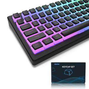 워미어 푸딩 키캡 PBT 샤인 스루 키캡 165 키세트 커스텀 세트 OEM 프로필 100 75 65 60 키보드 블랙용 범용 호환성