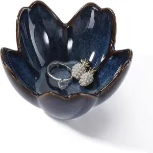 YZMICSTAR 꽃반지 접시 홀더 보석 트레이 작은 장신구 그릇 열쇠 장식 여성 친구를 위한 생일 선물 도자기