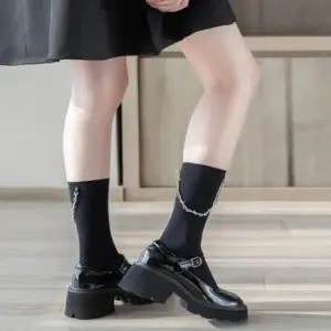 여성 로우 미들 2개세트 와이어체인 포인트 니삭스