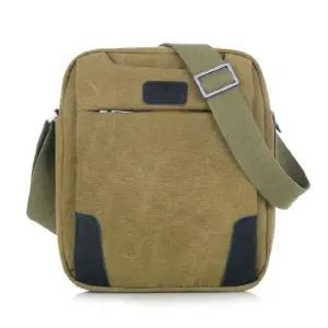 JBG10-001 남성 캔버스 메신저 크로스백 카키 메신저 미니백 캔버스백 외출 학생 보조백