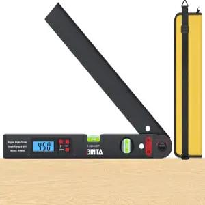 BNTA 디지털 앵글 파인더 0-225 범위 수평/수직 듀얼 버블 미터 보관 가방이 있는 알루미늄 백라이트 LCD