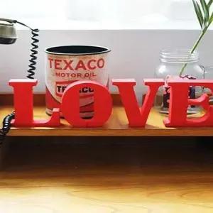 사랑을 말하세요 레드 러브 이니셜 모형 미니어처 장식소품 테이블소품 러브미니어처 우드소품