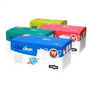 3Q 슈퍼클린 KF94 먼지 방역 마스크 50매 일회용마스크 일화용마스크50매