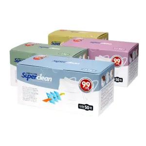 3Q 슈퍼클린 KF80 먼지 방역 마스크 50매 일회용마스크 일화용마스크50매