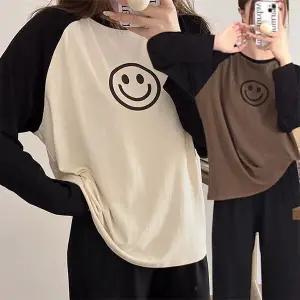 [로즈엘리]4컬러 꿀잠세트 스마일 해피 긴팔+긴바지 홈웨어 투피스 잠옷세트 2026