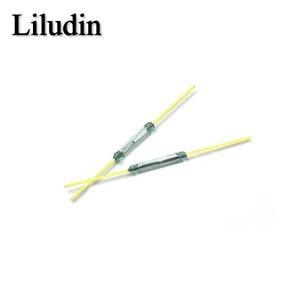 10PCS 리드 스위치 2x14mm 자기 제어 녹색 유리 센서 MKA14103 용 정상 개방 접촉