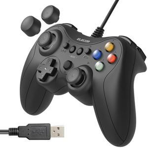 ELECOM 유선 게임패드 Xinput Xbox 레이아웃 FPS 사양 기계식 트리거 스틱 커스터마이제이션 지원 진동 블랙 JC-GP30XVBK