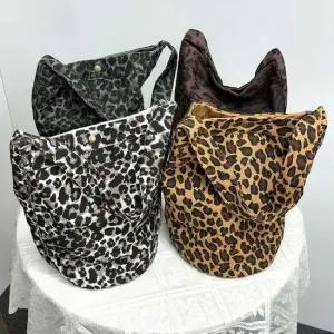 호피 레오파드 원통디자인 숄더백 내부단추 4컬러 가방