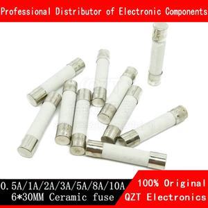 6x30mm 패스트 블로우 세라믹 퓨즈 250V 0.1A 0.25A 1A 2A 3A 3.15A 4A 5A 6A 6.3A 8A 25A30A 개
