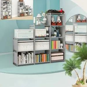 간이 조립 수납장 책장 거실 다용도 정리대 9칸 10칸 간이수납장 조립식 9단수납장 옷장