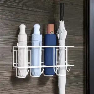 철제 현관 문 부착 우산 꽃이 걸이 거치 대 정리 벽 현관우산거치대 무타공우산걸이