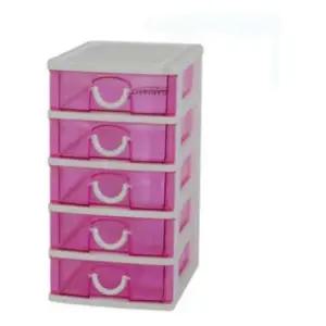 해피 서랍장5단(핑크) 미니서랍장 팬시정리함 미니서랍함 팬시보관함 책상서랍장 책상서랍함