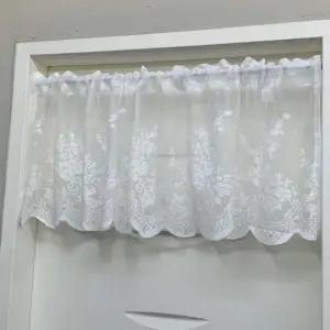 창문가림막 주방 레이스 짧은커튼 화이트 주방창문가 주방창문가리개 쪽커튼 주방창커튼 작커튼