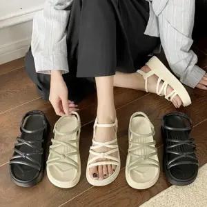 [라일리] Rly 여성 통굽 웨지 샌들신발 앵글 샌들 여자샌들 플