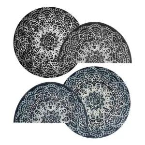 [에이치플러스몰]오리엔트카페트 물세탁러그 포인트 빈티지 반원 소형 식탁러그