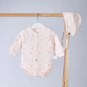 [달퐁]큐비앤맘 플로라버니 보온 바디슈트 모자 세트