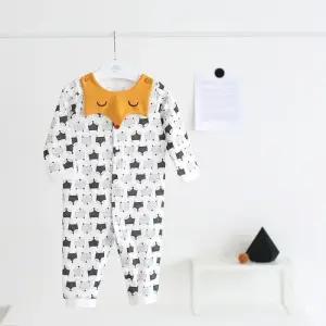 [달퐁]달퐁 와글와글 여우 우주복 턱받이 포함