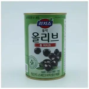 깊고 풍부한 향 블랙올리브 홀 405g 블랙올리브 올리브 샐러드 브런치 식당재료 식자재