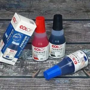 문구반점 컬럽 독일산 넘버링/일부인/자동 스탬프패드 리필잉크