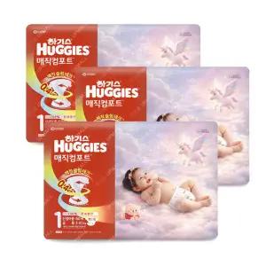 [보리보리/땡큐온]26 하기스 매직컴포트 1단계 신생아용 공용 60매 x3개