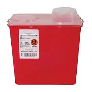 카디널 헬스TM 모노젝트TM 생물학적으로 위험한 샤프 용기 굴뚝 상단 빨간색 8쿼터 20개 케이스