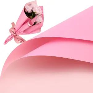 루터 20매 꽃 포장지 22.8x22.8인치/58x58cm 꽃다발 결혼식 졸업식 발렌타인데이용 양면 컬러 오키드 퍼플