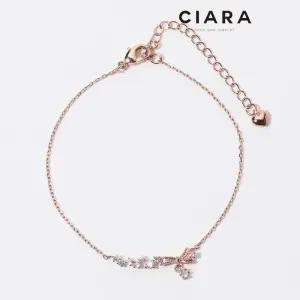 [씨아라]CIARA 14K Cologne 노베캐럿스톤 리본 팔찌(GoldPlated)