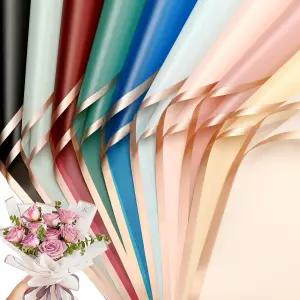 Bupduk 30매 10색 꽃다발 포장지 플로리스트 방수 액세서리 꽃집 DIY 선물 결혼식 생일 종이