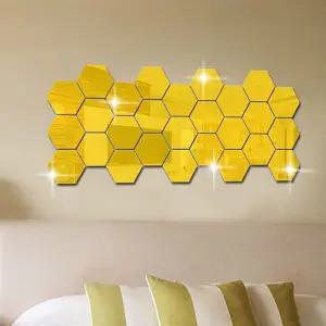 [셀러에이드]골드 소 육각 거울 안전거울 아크릴거울 7013A