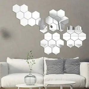 [셀러에이드]실버 소 육각 거울 안전거울 아크릴거울 7013B