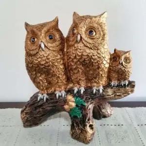 통나무부엉이(소) 인테리어소품 벽걸이 앤틱 장식품 엔틱
