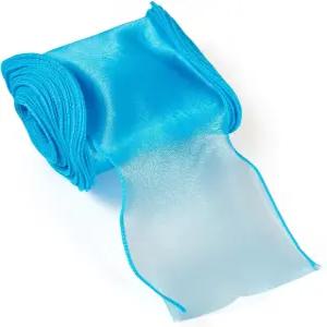 선물 포장용 13야드 시어 오르간자 리본 청록색 시폰 헤어 보우 신부 부케 화환 장식