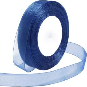 선물 포장용 리본 꽃다발용 3/4인치 블루 시어 오르간자 결혼식 초대장용 툴레 얇은 쉬폰 크리스마스