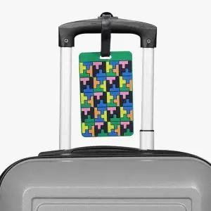 여행가방이름표 캐리어 가방 골프백 네임택 기하패턴