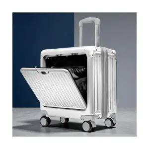 매장정품 TRAVILL 원터치 캐리어 버먼트 여행가방 스틸 실버 18인치