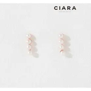 [씨아라]CIARA 14K GOLD Breno 꽈뜨로 진주 포인트 심플 귀걸이