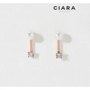 [씨아라]CIARA 14K GOLD Breno 캐럿스틱 진주포인트 심플 귀걸이