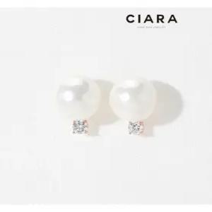 [씨아라]CIARA 14K GOLD Breno 볼륨진주 캐럿포인트 귀걸이