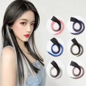 [셀러에이드]브릿지 포인트 헤어피스 컬러 붙임머리 패션 부분가발