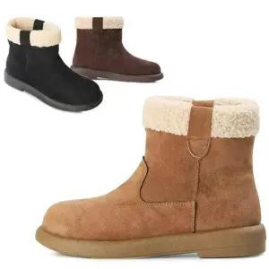 [카미엣뮤즈]부클 퍼 스웨이드 부츠_KM24w182