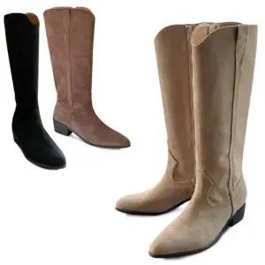 [카미엣뮤즈]스웨이드 웨스턴 롱부츠_KM24w200